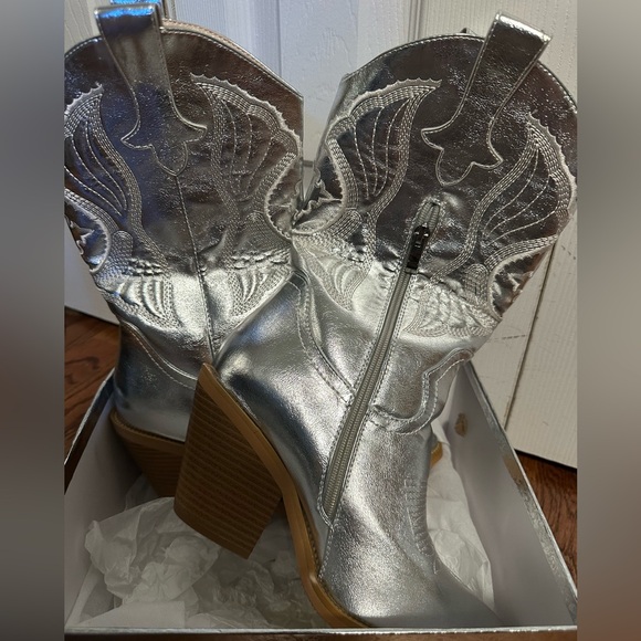 Chrome Cowgirl Boots Women’s 7.5 NEW - Picture 11 of 13